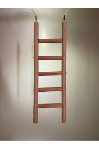 Ahşap Kuş Merdiveni Kuş Oyuncağı 25cm