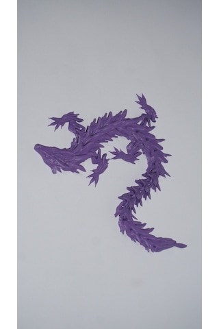 Eklemli Ejderha 3 Renkli 48 Cm - Dekoratif 3d Maket Hediyelik 2,5cm 77202322