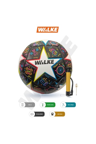 Walke Premium Şampiyonlar Ligi Temalı 5 Numara Futbol Topu Pompa Hediyeli Mavi
