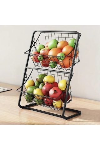 Tongxida Sebze Patates Soğan Aperatifler İçin Mutfak Depolama Tutucu Çok Gümüş L Gümüş L