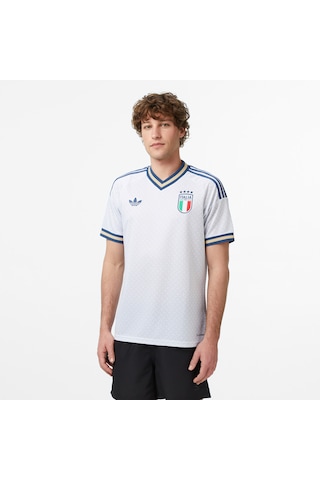 Adidas İtalya 26 Erkek Beyaz Deplasman Forması Kc8704 Mavi