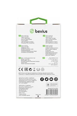 Erdo Ticaret Micro Usb Siyah 18w Qc 3.0 Kablolu Araç Şarj Cihazı Bvs-au506 Erdotıca Standart