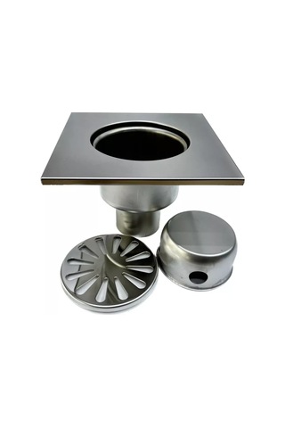 Tım Beton Kaplama Altı Duş Gideri 150x150 Mm Paslanmaz Çelik 221396529 Krom