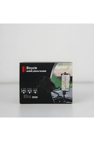 Sx20 Ayna Bağlantılı Motosiklet Telefon Tutucu Titreşim Önleyici,evrensel Uyum Siyah