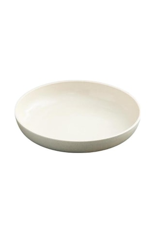 Beyaz Çevre Dostu Yemek Tabağı Düz Renk Yuvarlak Şekil Sofra Takımı 21 Cm