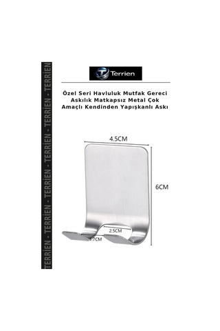 Özel Seri Havluluk Mutfak Gereci Askılık Matkapsız Metal Çok Amaçlı Kendinden Yapışkanlı Askı Diğer