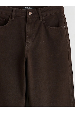 Lc Waikiki Kahverengi Boyfriend Kadın Jean Pantolon