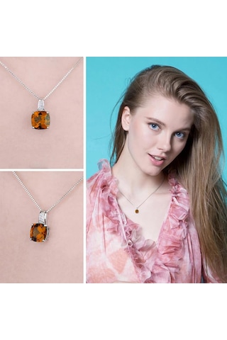 Brezza Lusso Jewelry Zultanit Diaspora Zarit Sultanit Taşlı Kadın Gümüş Kolye 45 CM 45 CM