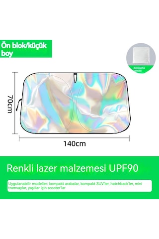 Araç Ön Cam Isı Yalıtımı Ve Güneş Koruması-ön Blok - Renkli Küçük Çocuk 140 70cm