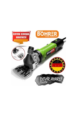 Böhrer Bhkkm05 Pross 1350 W 6 Kademeli Koyun Keçi Kırpma Kırkma Bakır Sargılı Elektrikli Koyun Kesme Makası Makine