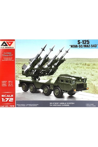 Modelsvit Aam7218 1/72 Ölçek, S-125sc Maz-453 Mobil Hava Savunma Sistemi, Plastik Model Kiti-50714