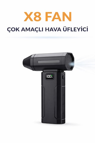 Qasul X8yenı Nesil Taşınabilir Üfleyici Teknolojisi Yüksek Performanslı Mini Temizlik Üfleyici + Gece Lambası