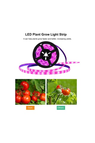 Singree Usb Led Bitki Yetiştirme Işığı, Su Geçirmez İç Mekan Hidroponik Bitki Büyütme Lambası, 60 Led'li 1 Metre Gösterildiği Gibi