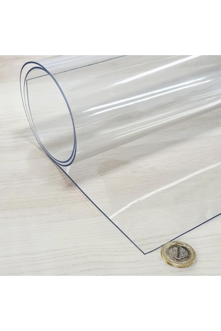 Şeffaf Pvc 1.7 MM Kalın Masa Örtüsü Kaymaz Koruyucu