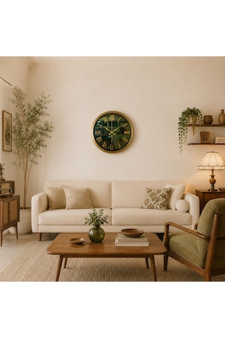 Eskitme Grand Roma Aynalı 40 X 40 Cm Duvar Saati