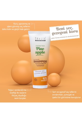 Thalia Ananas & Coconut Özlü Kuru & Yıpranmış Saçlara Özel Bakım Şampuanı 250 ML