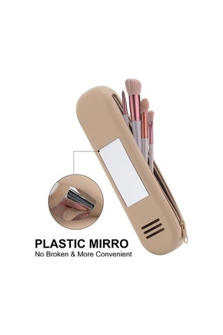 Tongxida Bosphorusboutique Tutucu Sr Sones Silikon Seyahat Saklama Makyaj Kutusu Kozmetik Fırça Düzenleyici Bej Askılı Çanta Diğer