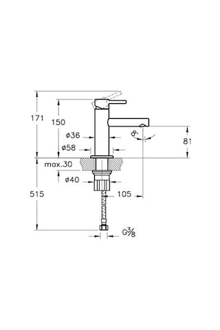 VitrA Origin Lavabo Bataryası Kısa Fırçalı Nikel A4255534