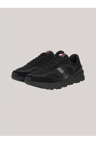Tommy Hilfiger Erkek Renk Bloklu Siyah Sneaker Siyah