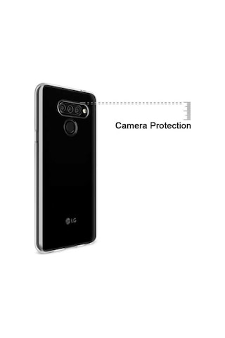 LG Uyumlu Q60 Kılıf Zore Süper Silikon Kapak Renksiz