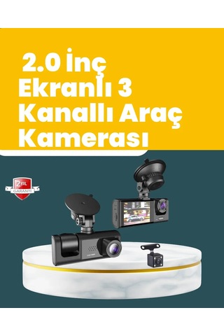 Full Hd Çift Yönlü Araç Kamerası Hareket Algılama Döngüsel Kayıt 02551101