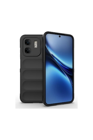 Rba Aksesuar İnfinix Smart 9 Kılıf Esnek Tpu Oyuklu Arka Yüzey Tasarımlı Rba Etnik Silikon Kapak - Lacivert Lacivert