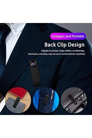 Geeroyoo A18 Geniş Açılı 1080p Yüksek Çözünürlüklü Bisiklet Ve Spor Kamerası, Gece Görüşlü, Batarya Dahil, Siyah