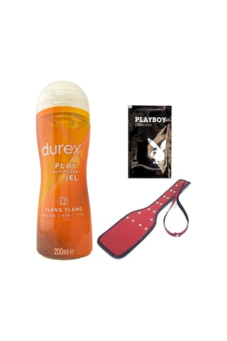 Durex Play 2si1 Arada Ylang Ylang Baştan Çıkartmaya & Kayganlaştırmaya Jel 200 Ml + Kırmızı Deri Şaplak + Hediye