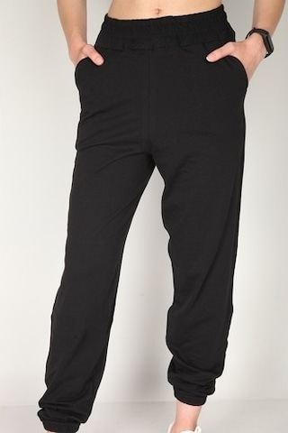 Kadın Siyah Yüksek Bel Jogger Eşofman Altın