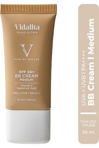 Vidalita Beauty & Care Vitamin C & Hyaluronic Acid Bb Cream Medium Ton SPF50+ 50 ML