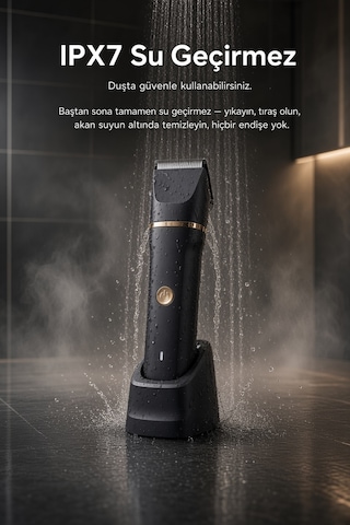 Wablow Vücut Tıraş Makinesi Series 5+1 Seti,yüz/saç/vücut, Ipx7 Su Geçirmez,seramik Bıçak Şarj Standlı