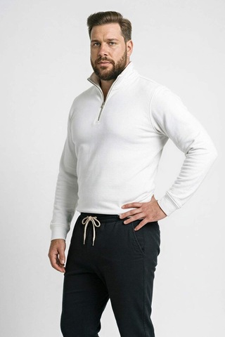 Defacto Regular Fıt Sweatshirt H1658ax26spwt32 Beyaz-wt32