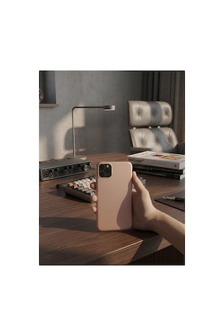 İphone 11 Pro Max Silikon Kılıf Esnek Darbe Emici Koruyucu Telefon Kılıfı Bej
