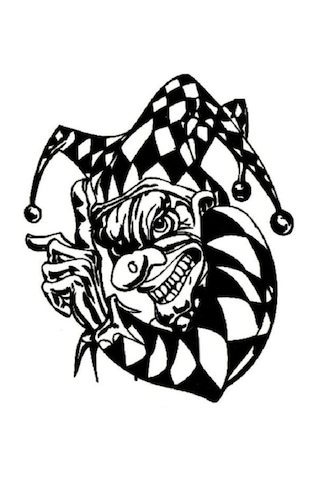 Geçici Dövme Joker Palyoço Soytarı Su Geçirmez Geçici Ufak El Kol Dövmesi Tattoo