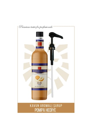 Simoenlli Kahve Şurubu Kavun Aromalı 700 ML + Pompa Simonelli