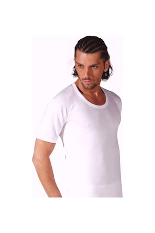 6'Lı Seher Yıldızı %100 Pamuk Erkek Fanila Kısa Kollu