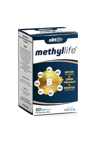 Nbtlife Methyllife B Vitamin Kompleksi içeren Takviye Edici Gıda 60 Kapsül