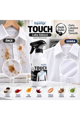 Equinox Touch Leke Sökücü Sprey 500 Ml Güçlü Enzimli Leke Çıkarıcı