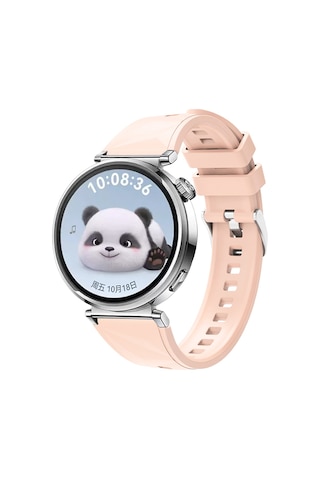 Xemu Huawei Gt4 41mm Uyumlu Krd-129 18mm Silikon Kordon Strap Kayış-pembe