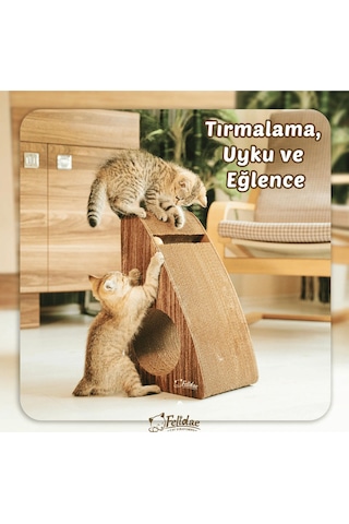 Oluklu Mukavva, Kedi Tırmalama Kanepesi Dikey Tırmalama / 27x43x24cm Medium - Cs7 Dw