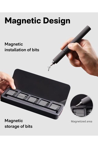 Hoto QWLSD010 25'i 1 Arada Elektrikli Tornavida Seti