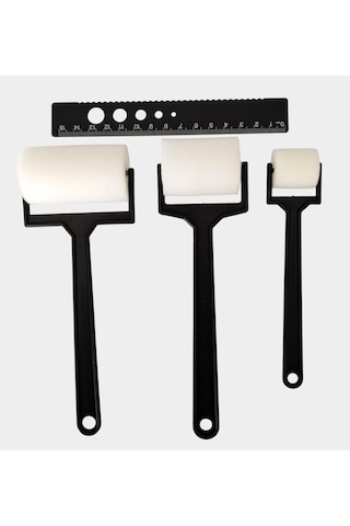 Sünger Rulo Set, Yumuşak, Geniş Yüzeyler Homojen Zemin Boyama 3'lü Set