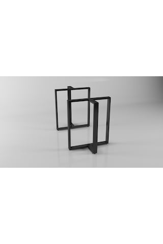 T Model Metal Ayak Seti Siyah Metal Masa Ayağı