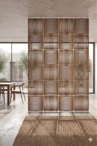 Lazer Kesim Paravan, Ahşap Separatör, Oda 4'lü Panel Levha Model03 40 X 40 Cm