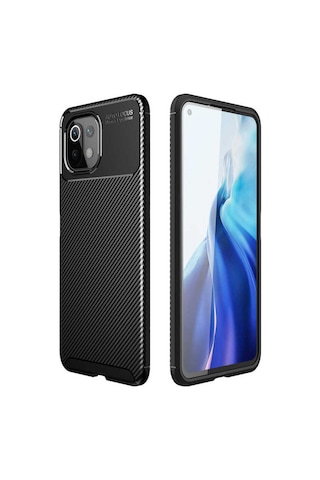 Xiaomi Mi 11 Lite Kılıf Zore Negro Silikon Kapak Siyah