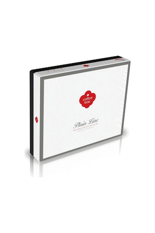 Plain Siyah Gri Çift Kişilik Nevresim Takımı - %100 Pamuk Ranforce 30/1 57 Tel Siyah