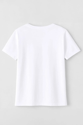 Markapia Woman Kadın %100 Pamuk Bodrum Baskılı Kısa Kollu Beyaz T-shirt S