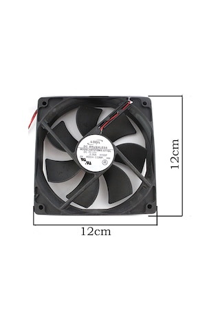 12 Cm Kasa Fanı Siyah Sessiz 12Cm Fan