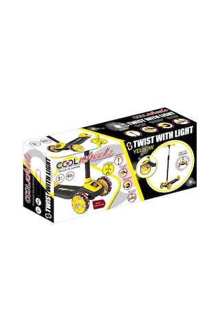 Scooter Çocuk Scooter Işıklı Slikon Teker Sarı 40 Kg Taşıma