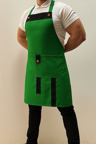 Boydan Askılı, Cepli, Servis Önlüğü Yeşil
